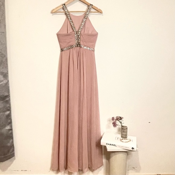 BCBG Max Azria Beautiful Crystal and Pink Maxi Dress - Picture 3 of 6